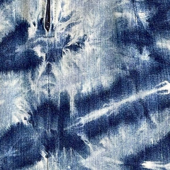 Vintage Bleach Washed Denim Stretch Skirt - Picture 13 of 17